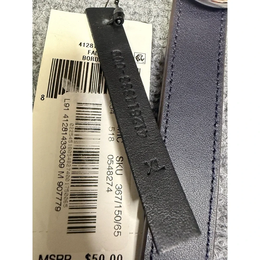 Women's Lauren Ralph Lauren Reversible Belt Size XL Navy / Burgundy Leather New